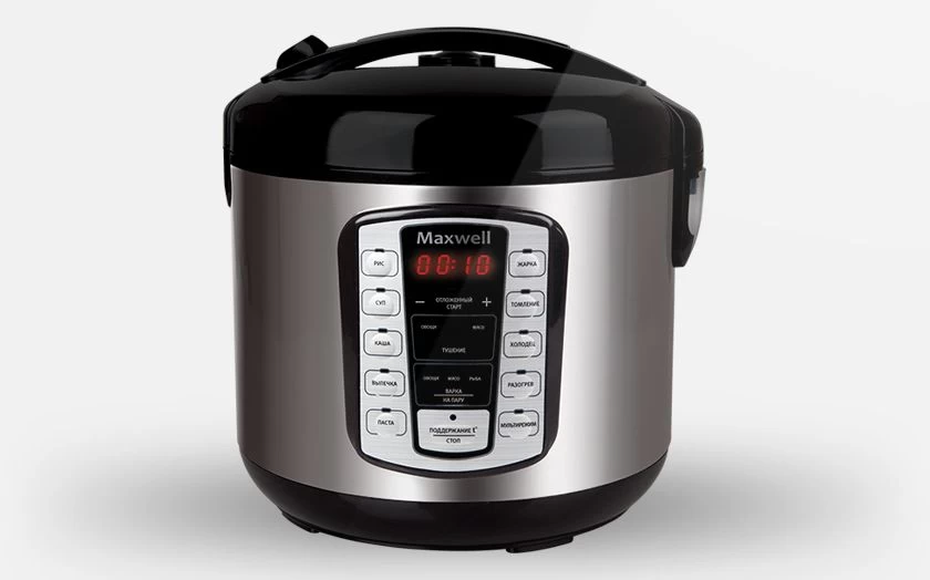 Multifierbator Maxwell MW3814, 900 W, 12 programe, Negru cu inox