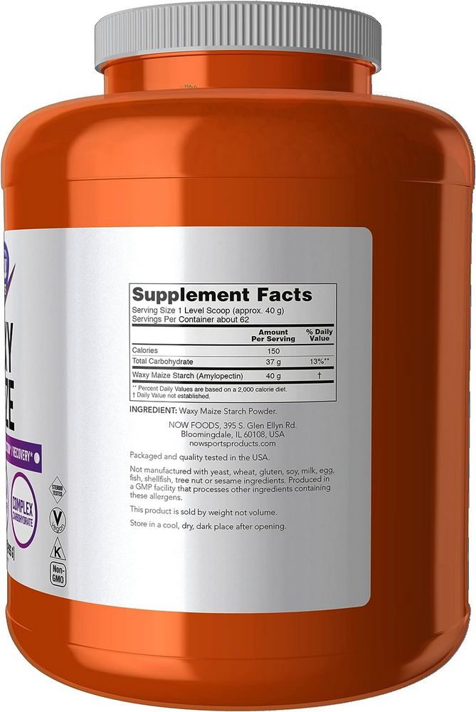 Amestec de carbohidrati Now Sports WAXY MAIZE STARCH 5.5 LBS photo 3