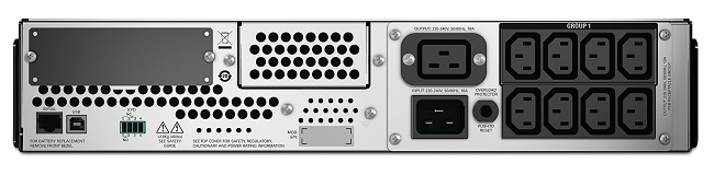 APC Smart-UPS Rack Mounting 2U SMT3000RMI2U, 3000VA/2700W, AVR, 9 x IEC Sockets ( 8 IEC C13, 1 IEC C19 all 9 Battery Backup + Surge Protected), LCD Display, PowerChute USB /Serial Port photo 3