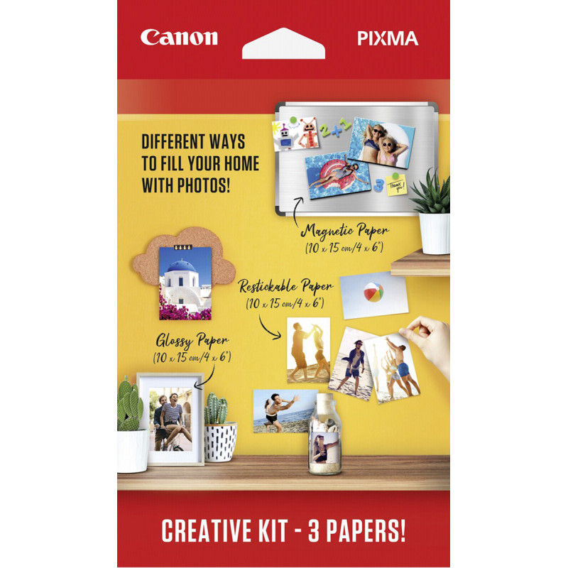 Paper Canon Creative Kit 2 - Pixma Creative Kit (Magnetic Photo Paper MG-101 4x6 (5 sheets) + Restickable Photo Paper RP-101 4x6 (5 sheets) + Glossy II Photo paper 10x15 (50 sheets)) photo 1