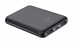 5000mAh Power bank - Gembird PB05-01, Power output: USB-AF x 2 pcs, 5 V DC, up to 2 A totally, Black