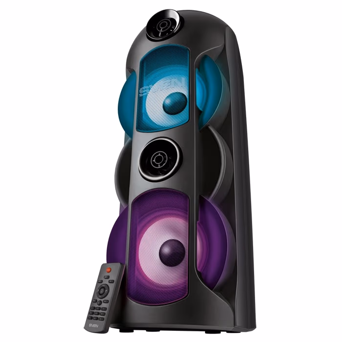 SVEN PS-720, black (80W, TWS, Bluetooth, FM, USB, microSD, LED-display, 2x4400mA*h) 
