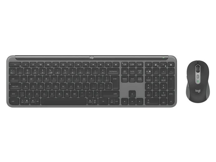 Tastatura si Mouse Wireless Logitech Signature Slim MK950, Graphite