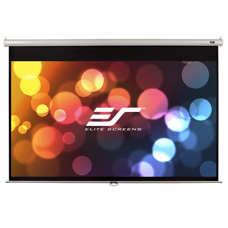 Elite Screens 135” (16:9) 299 x 168 cm, Manual Pull Down Screen, White 