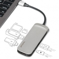 Многопортовый Адаптер Kingston Nucleum (C-HUBC1-SR-EN)/ USB-C/ 2xUSB-A 3.2/ 2xUSB-C 3.2/ HDMI/ SD/ microSD thumbnav 3