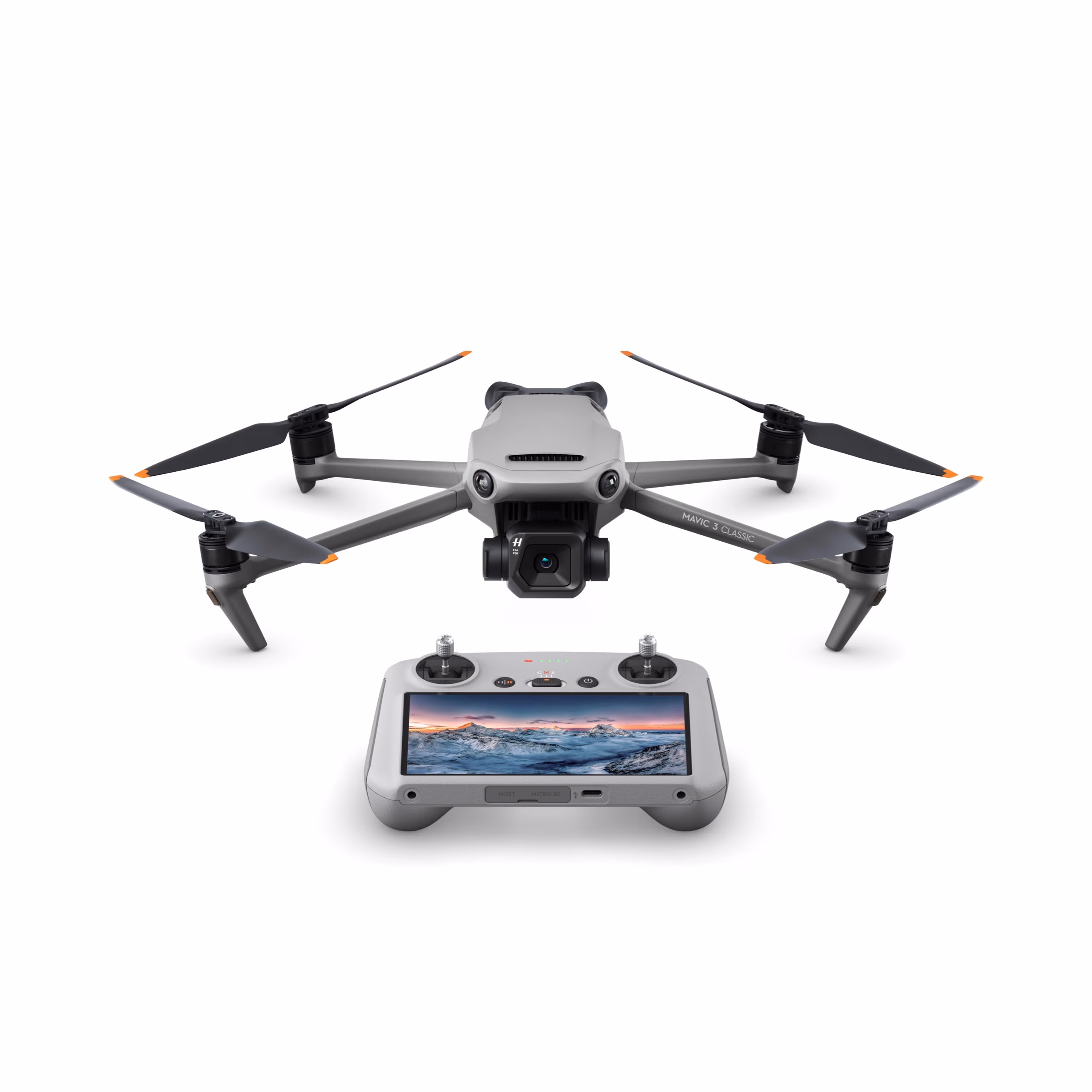 Drona DJI Mavic 3 Classic + Smart Controller  / Portable Drone, RC, 20MP, 5.1K 50fps/ FHD 200fps, 4/3” CMOS Hasselblad camera with gimbal, f/2.8 – f/11, max. 6000m height / 30km flight distance / 68.4 kmph speed, flight time 46min, Battery 3850 mAh,
