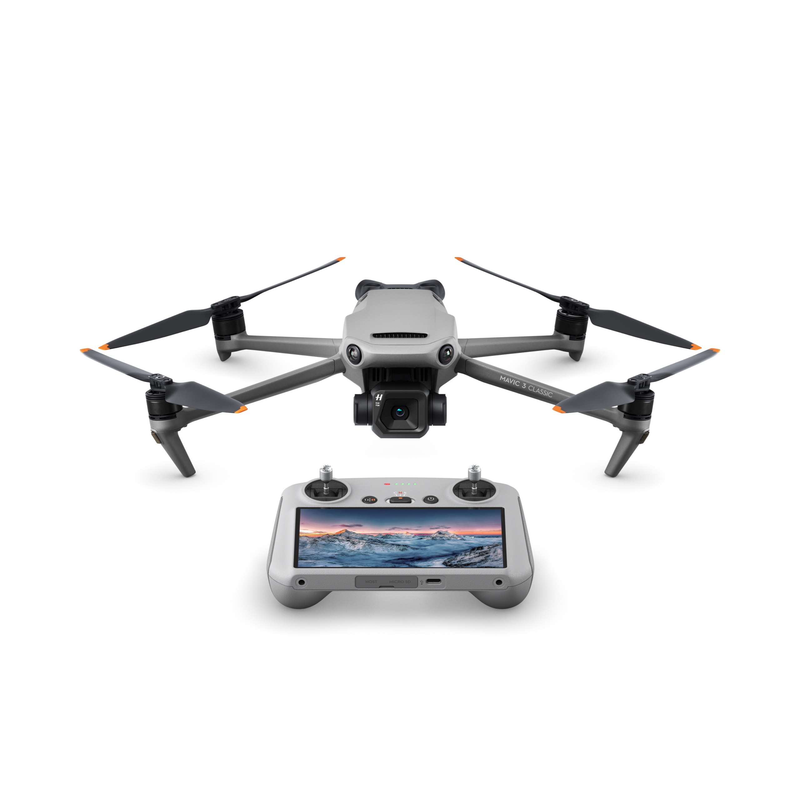 Drona DJI Mavic 3 Classic + Smart Controller  / Portable Drone, RC, 20MP, 5.1K 50fps/ FHD 200fps, 4/3” CMOS Hasselblad camera with gimbal, f/2.8 – f/11, max. 6000m height / 30km flight distance / 68.4 kmph speed, flight time 46min, Battery 3850 mAh, photo 1