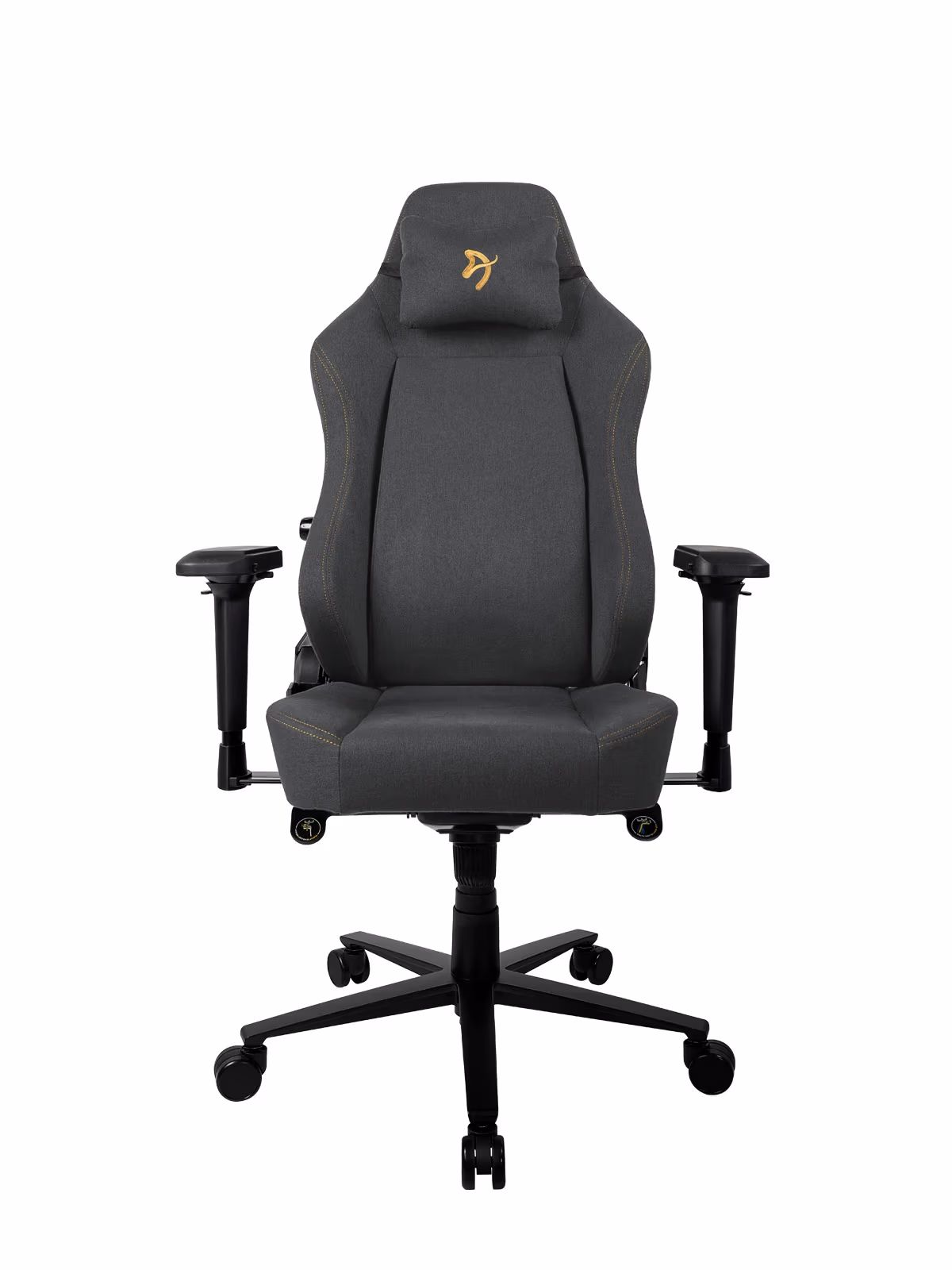 Fotoliu Gaming AROZZI Primo Woven Fabric/ 135-145kg / 165-190cm / Black/Gold 