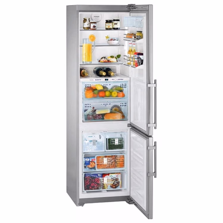 Frigider cu congelator jos Liebherr  CBNPes396720, 326 l, 201 cm, A++, Argintiu 