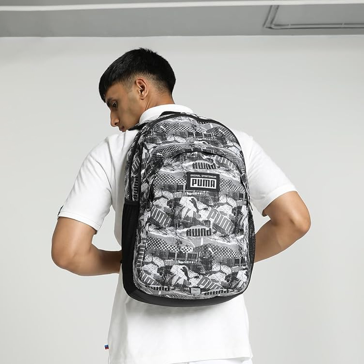 Rucsac Puma Academy Backpack Concrete 7913315 Gri-alb photo 3