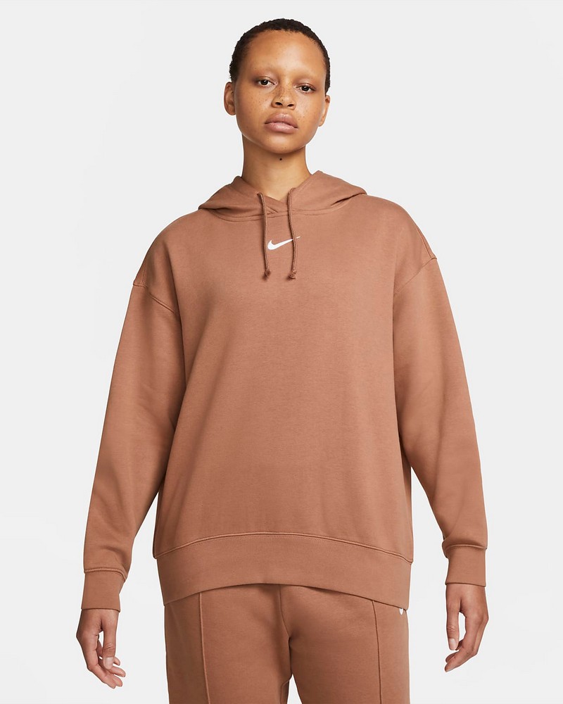 Hanorac Nike W NSW ESSNTL CLCTN FLC OS HD S Maro Femei photo 5