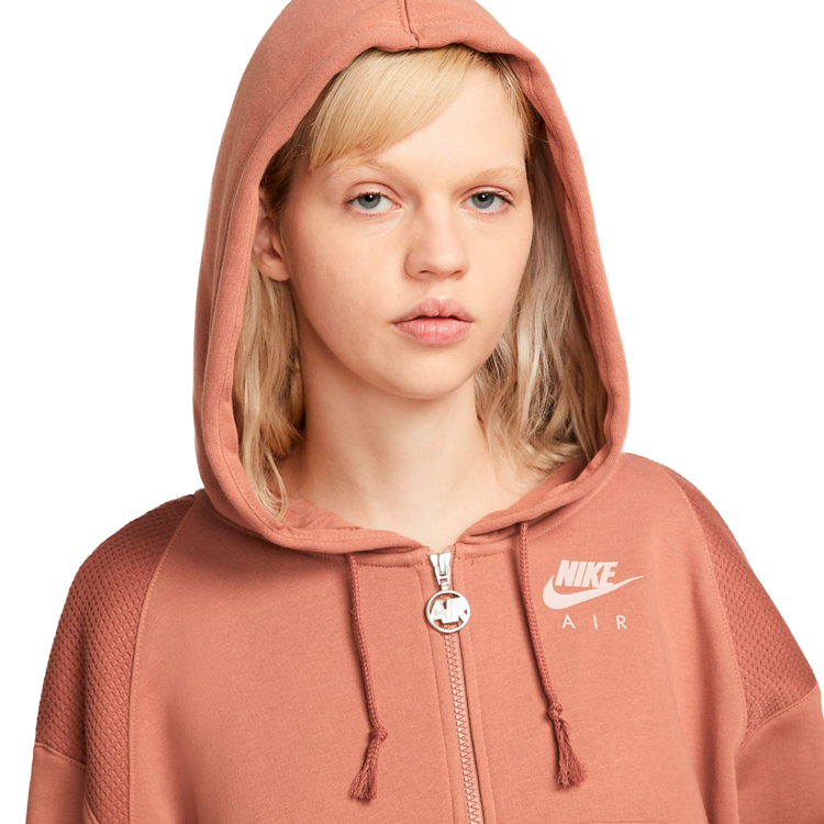 Hanorac Nike W NSW AIR FLC TOP FZ S Maro Femei photo 5