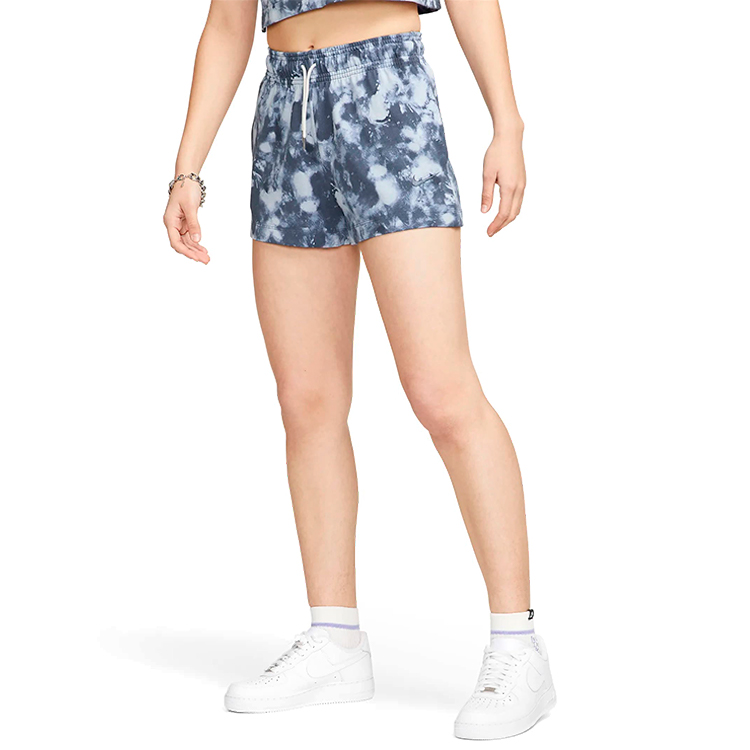 Шорты Nike W NSW WVE DYE JRSY SHORT A3 M Синий Женский photo 2