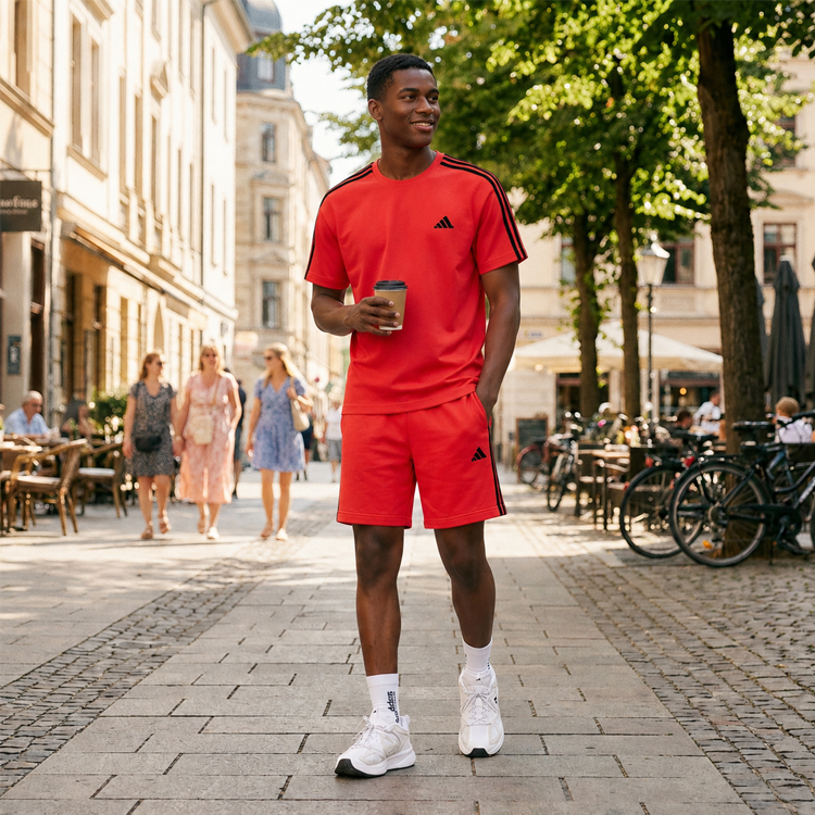 Шорты мужские Adidas M 3S FT SHO XXL Красный photo 4