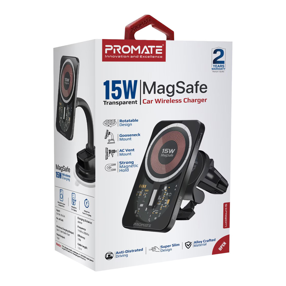 Incarcator auto p/u telefon mobil Promate LUCIDMOUNT 15 photo 6