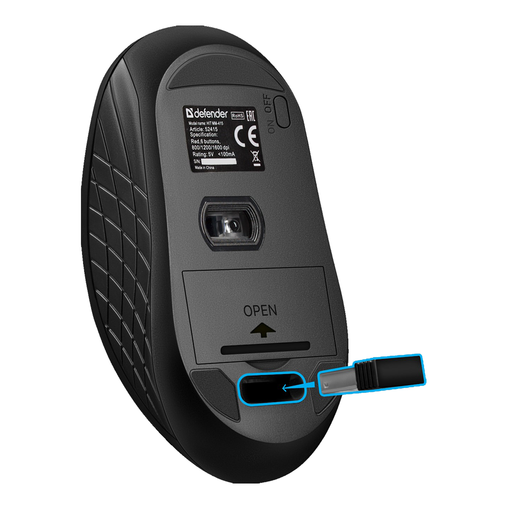 Mouse fara fir Defender Hit MM-415 Rosu cu negru / Optic / Rosu cu negru photo 2