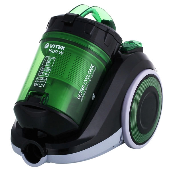 Aspirator cu container Vitek VT-1815, 1600 W, 80 dB, Verde