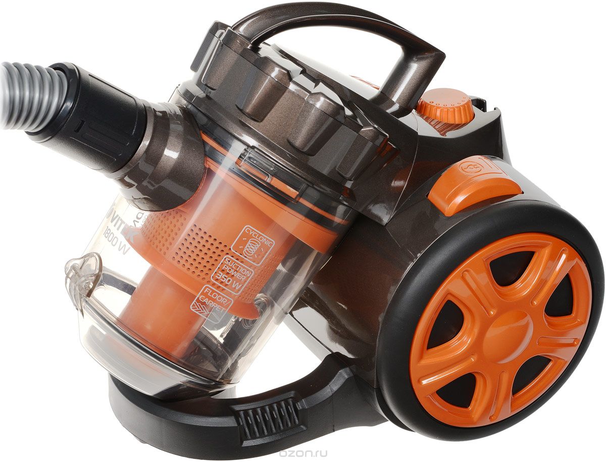 Aspirator cu container Vitek VT8115 / 1800W / Negru cu orange photo 1 Aspirator cu container Vitek VT8115 / 1800W / Negru cu orange photo 1