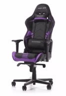 Gaming/Office Chair DXRacer Racing Pro GC-R131-NV-V2, Black/Violet, Premium PU leather, max weight up to 150kg / height 165-195cm, Rocking Function, Recline 90°-135°, 4D Armrests, Head and Lumber cushions, Aluminium wheelbase, 3