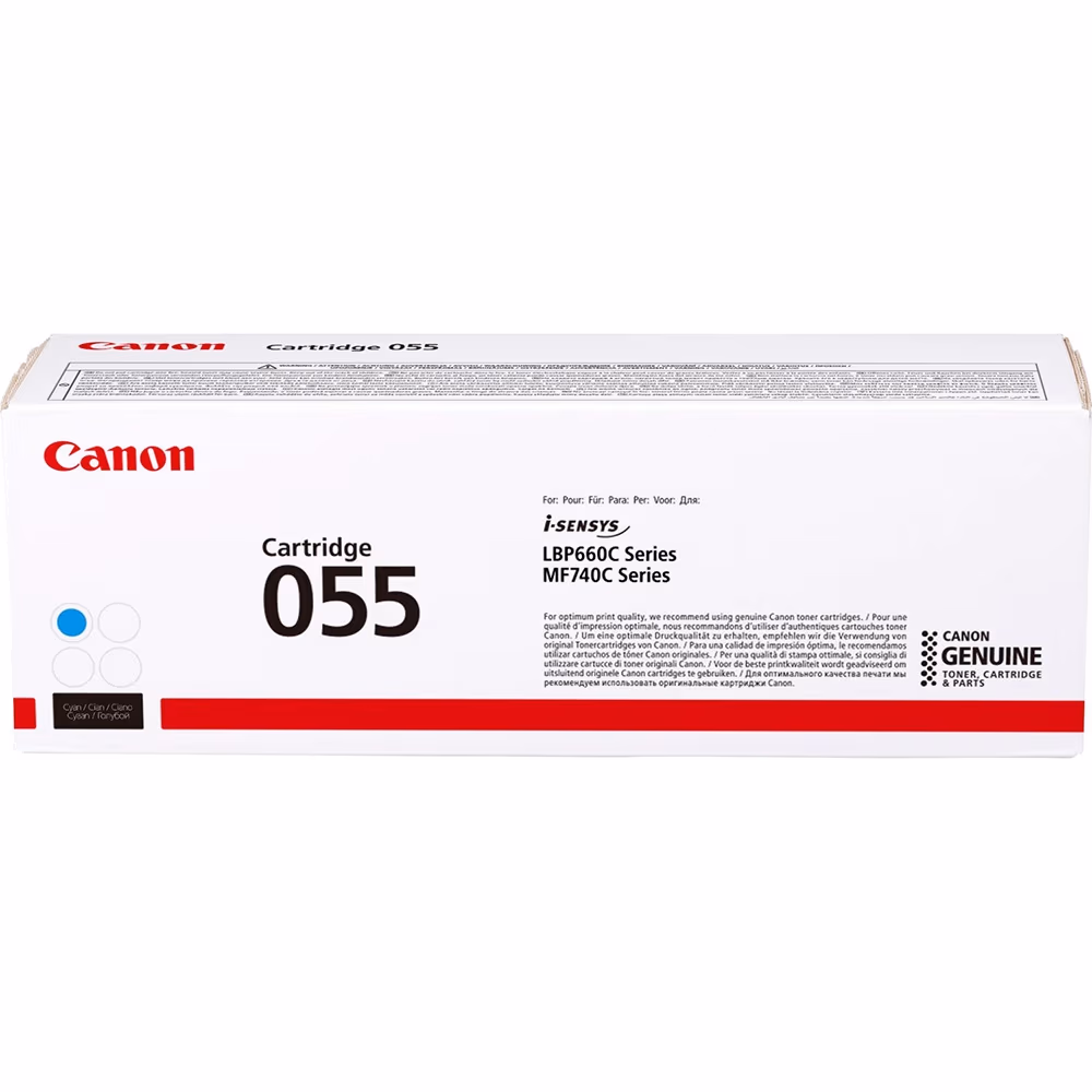 Laser Cartridge Canon 055 (3015C002), cyan (2100 pages) for MF742Cdw, MF744Cdw, MF746Cx, LBP663Cdw, LBP664Cx