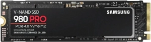 M.2 NVMe SSD 250GB Samsung SSD 980 PRO, PCIe4.0 x4 / NVMe1.3c, M2 Type 2280 form factor, Seq. Read: 6400 MB/s, Seq. Write: 2700 MB/s, Max Random 4k: Read /Write: 500,000/600,000 IOPS, Samsung Elpis Controller, 512MB LPDDR4, V-NAND 3-bit MLC