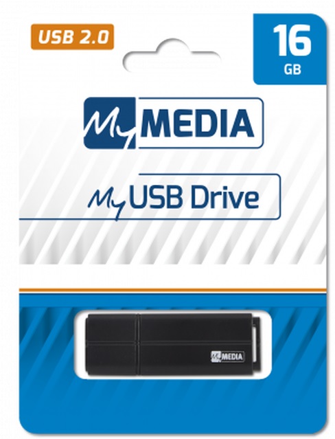 16GB USB2.0 MyMedia (by Verbatim) MyUSB Drive Black, Classic compact design with cap to protect USB connector (Read 18 MByte/s, Write 10 MByte/s) photo 4
