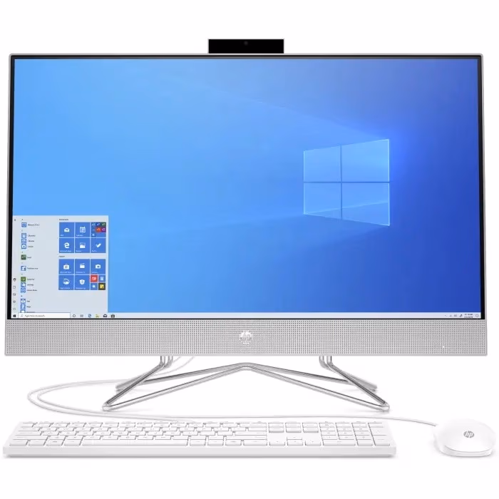 All-in-One PC - 27" HP AiO 27-cb0036ur 27" FHD IPS TOUCH, AMD Ryzen 7 5700U, 16GB (2x8Gb) DDR4, 1Tb M.2 PCIe NVMe SSD, AMD Integrated Graphics, CR, FHD IR Cam, WiFi ac 1x1 + BT5, HDMI, LAN, Wired USB Keyboard and Mouse, Windows 11 Plus SL, White. 