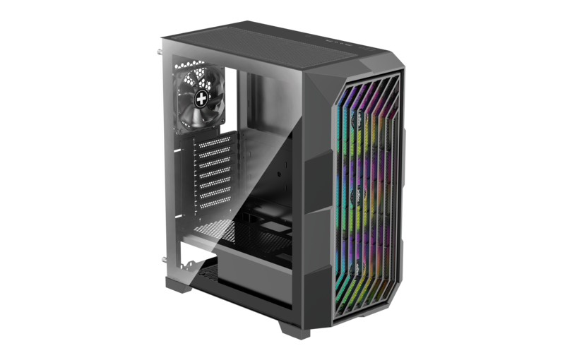 Корпус XILENCE BREEZE II (XG181) / w/oPSU / Side panel / 3x ARGB 120mm + 1x120mm / ATX / Black photo 2