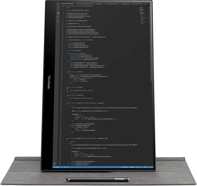 15.6” Monitor tactil Portabil VIEWSONIC TD1655 / 6.5ms / Black
