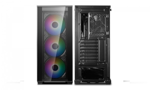 Корпус DEEPCOOL MATREXX 70 ADD-RGB 3F / w/oPSU / Side panel / 3x120mm RGB fans / RGB LED Strip / ATX / Black thumbnav 3