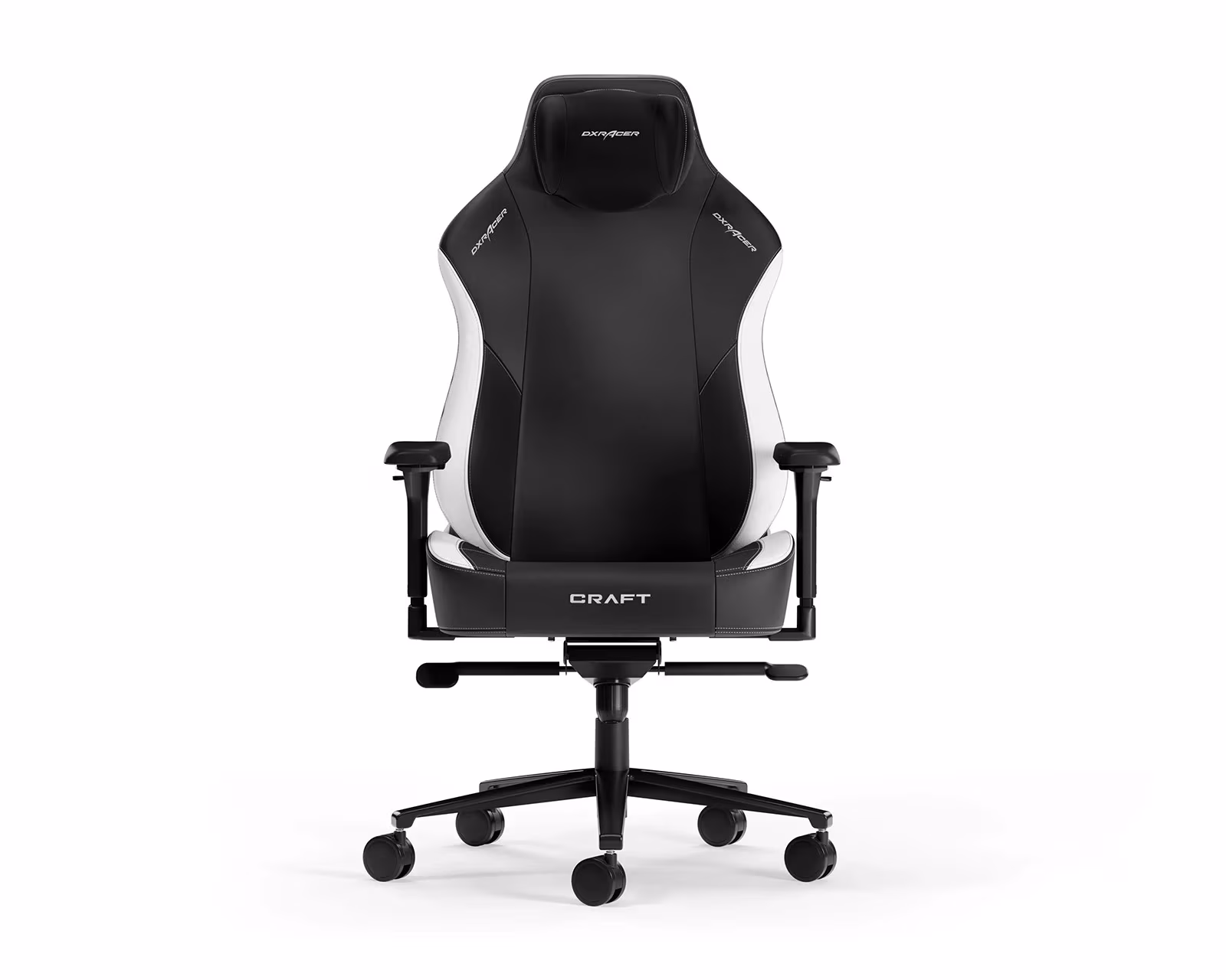 Игровое кресло DXRacer CRAFT-23-L / 150kg / 145-185cm / Black/White 