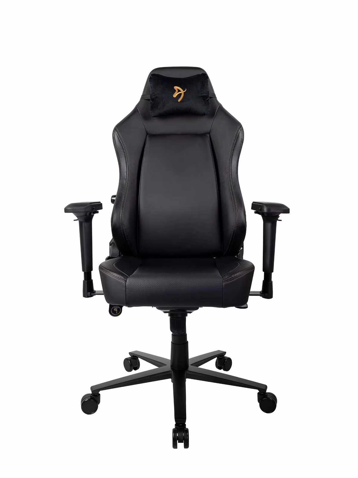 Игровое кресло AROZZI Primo PRIMO-PU-GD/ 135-145kg / 165-190cm / Black/Gold 