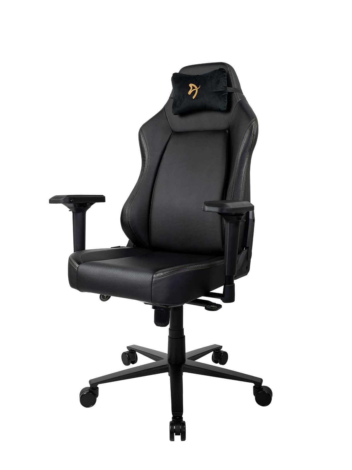 Игровое кресло AROZZI Primo PRIMO-PU-GD/ 135-145kg / 165-190cm / Black/Gold photo 2