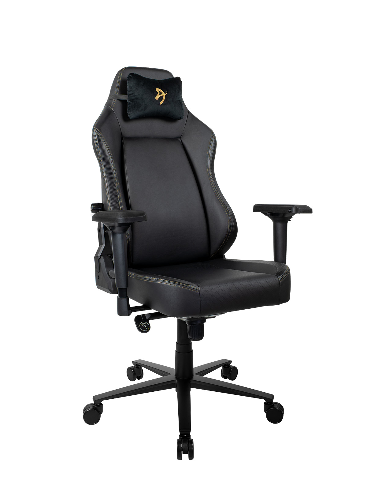 Игровое кресло AROZZI Primo PRIMO-PU-GD/ 135-145kg / 165-190cm / Black/Gold photo 5