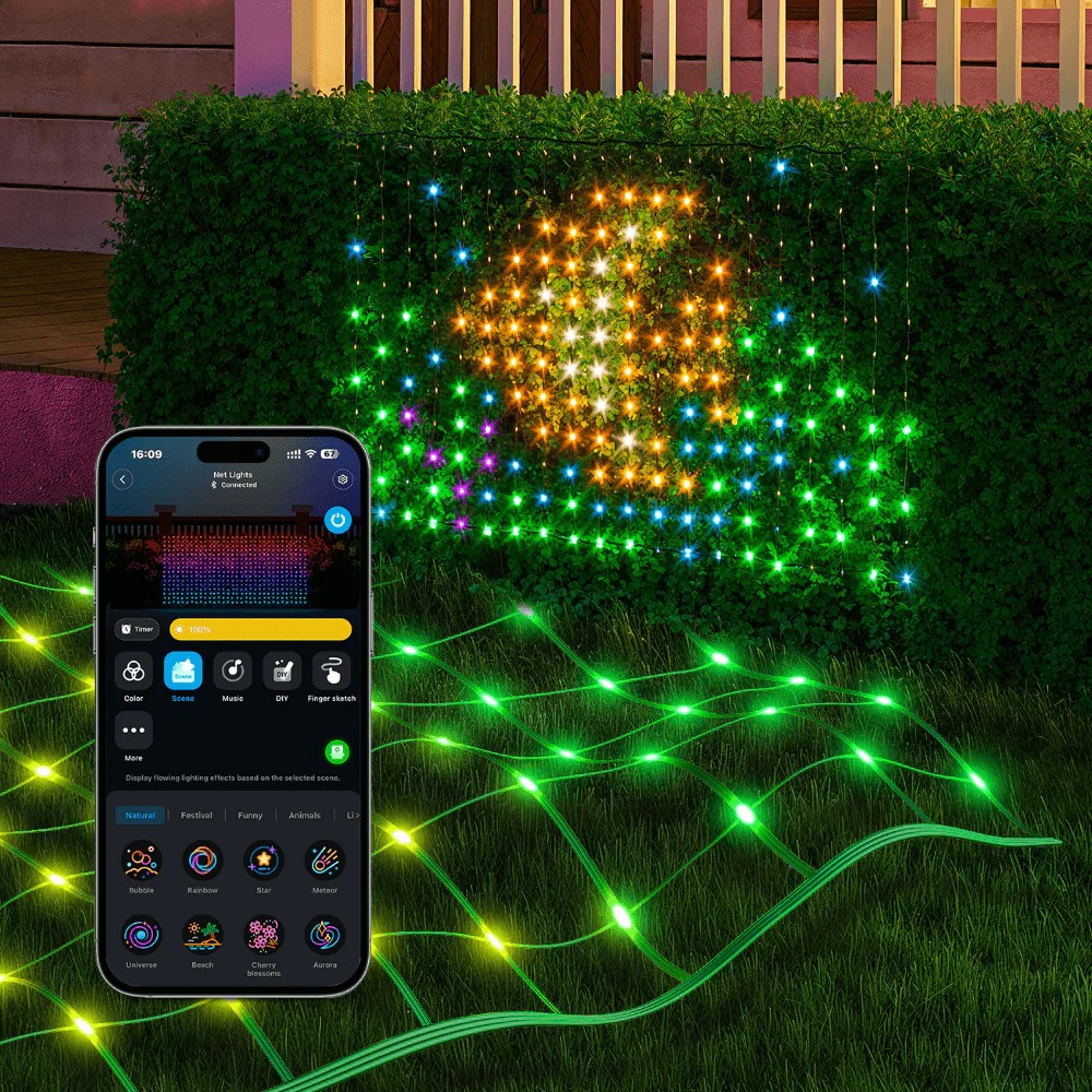 Наружные сетчатые светильники GOVEE RGBIC Net Lights 1.2*1.2m photo 3