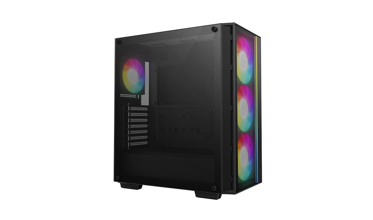 Carcasa DEEPCOOL MATREXX 55 MESH V4 / w/oPSU / Side panel / ATX / Black photo 2
