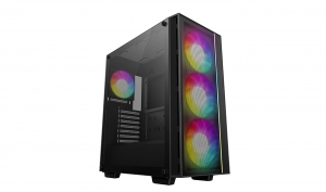 Carcasa DEEPCOOL MATREXX 55 MESH V4 / w/oPSU / Side panel / ATX / Black thumbnav 1