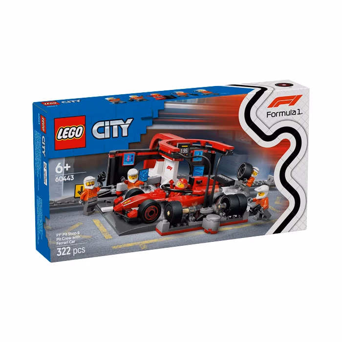 Lego City Pit Stop и команда Ferrari F1 60443