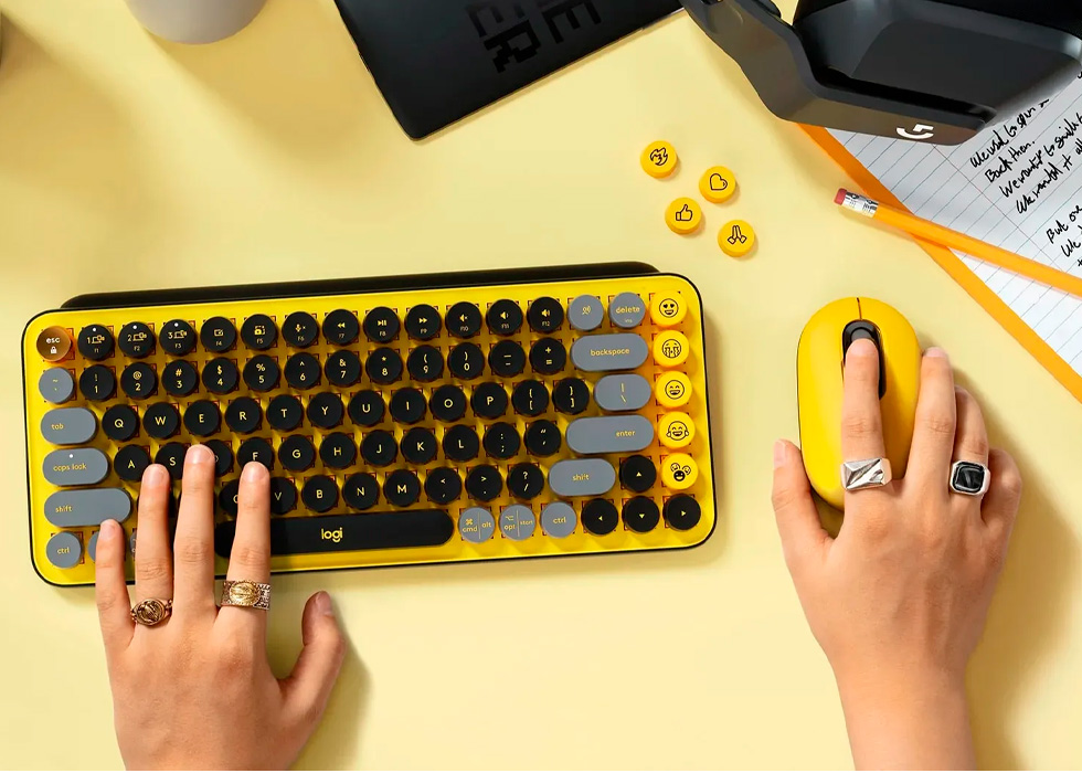 Клавиатура беспроводная Logitech POP Keys Blast Yellow Rus / Механическая photo 7