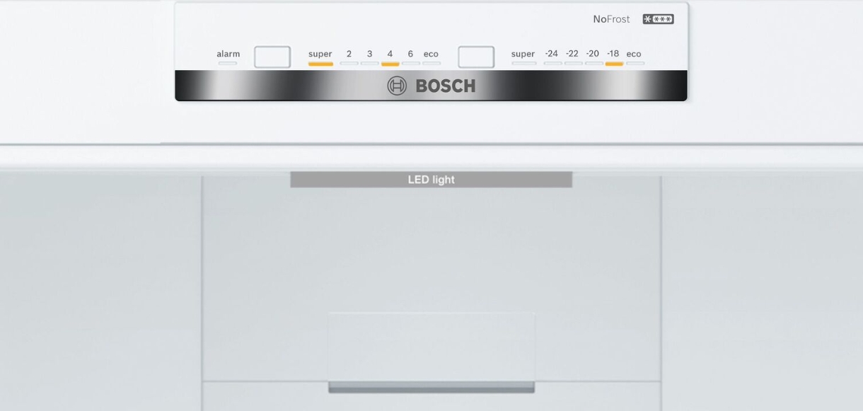 Frigider cu doua usi Bosch KGN39UL316 / 366 l / 200 cm / A++ / Gri photo 4