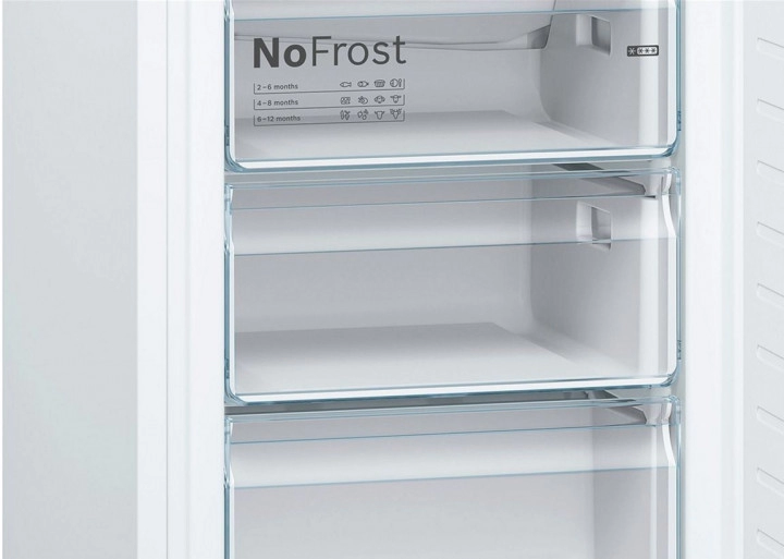 Холодильник с нижней морозильной камерой Bosch KGN39VW316, 366 л, 203 см, A++, Белый
