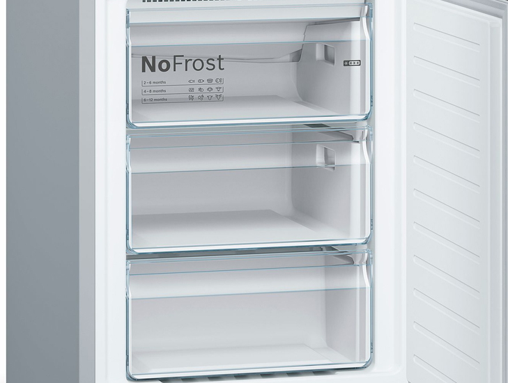 Frigider cu doua usi Bosch KGN39XI316 / 366 l / 203 cm / A++ / Gri photo 4