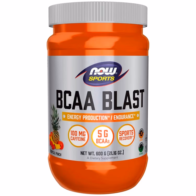 Предтренировочный комплекс Now Sports BCAA Blast Powder, Tropical Punch Flavor 