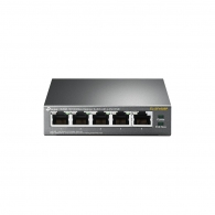 TP-LINK TL-SF1005P 5-port 10/100M PoE Switch, 5 10/100M RJ45 ports including 4 PoE ports, 58W, steel case thumbnav 1