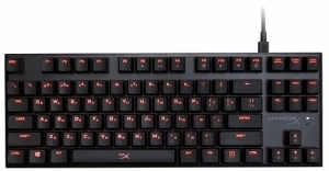 HYPERX Alloy FPS PRO Mechanical Gaming Keyboard (RU), Mechanical keys (Cherry® MX Red key switch) Backlight (Red), 100% anti-ghosting, Ultra-portable design, Solid-steel frame, Convenient USB charge port, USB