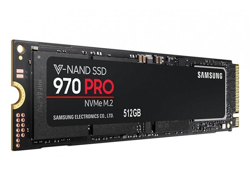 M.2 NVMe SSD 512GB Samsung SSD 970 PRO, PCIe3.0 x4 / NVMe1.3, M2 Type 2280 form factor, Seq. Read: 3500 MB/s, Seq. Write: 2300 MB/s, Max Random 4k: Read /Write: 370,000/500,000 IOPS, Samsung Phoenix Controller, 512MB LPDDR4, V-NAND 2-bit MLC photo 1