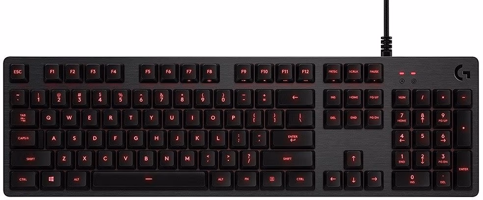 Logitech Mechanical Gaming Keyboard G413 Carbon, Backlighting RED LED, Romer G, USB 