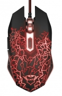 Trust Gaming GXT 105 Izza Illuminated Mouse, 800 - 2400 dpi, 6 Programmable button, Fully illuminated top, Rubberized top cover for a firm grip, 1,8 m USB, Black thumbnav 1