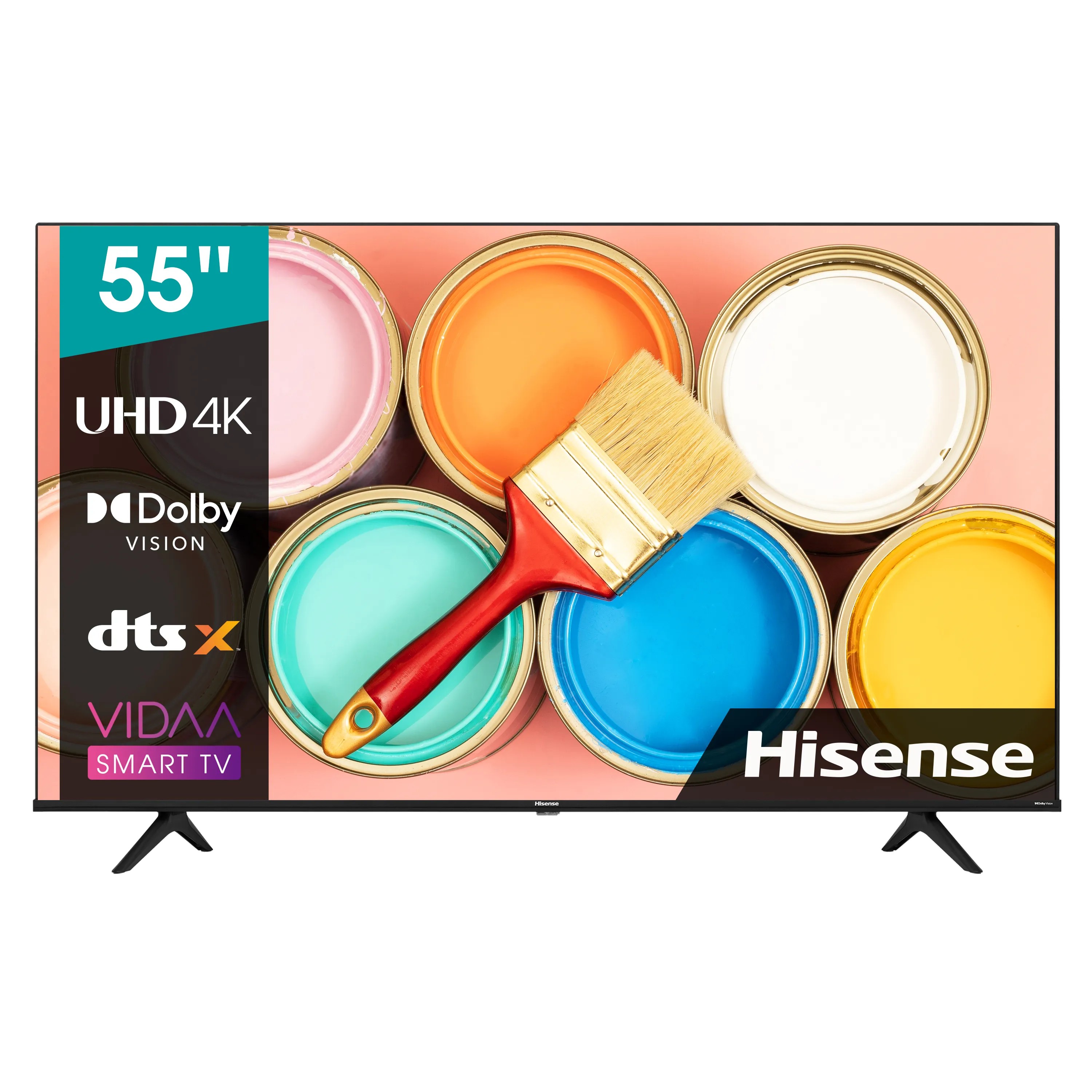 55" LED TV Hisense 55A6BG, Black (3840x2160 UHD, MR 120Hz, SMART TV (VIDAA OS), 3 x HDMI2.0, 2 x USB, Wi-Fi (2.4GHz+5GHz), DVB-T/T2/C/S2, Speakers 2 x 7W Dolby Audio, VESA 200x300, 11.5 Kg) photo 1