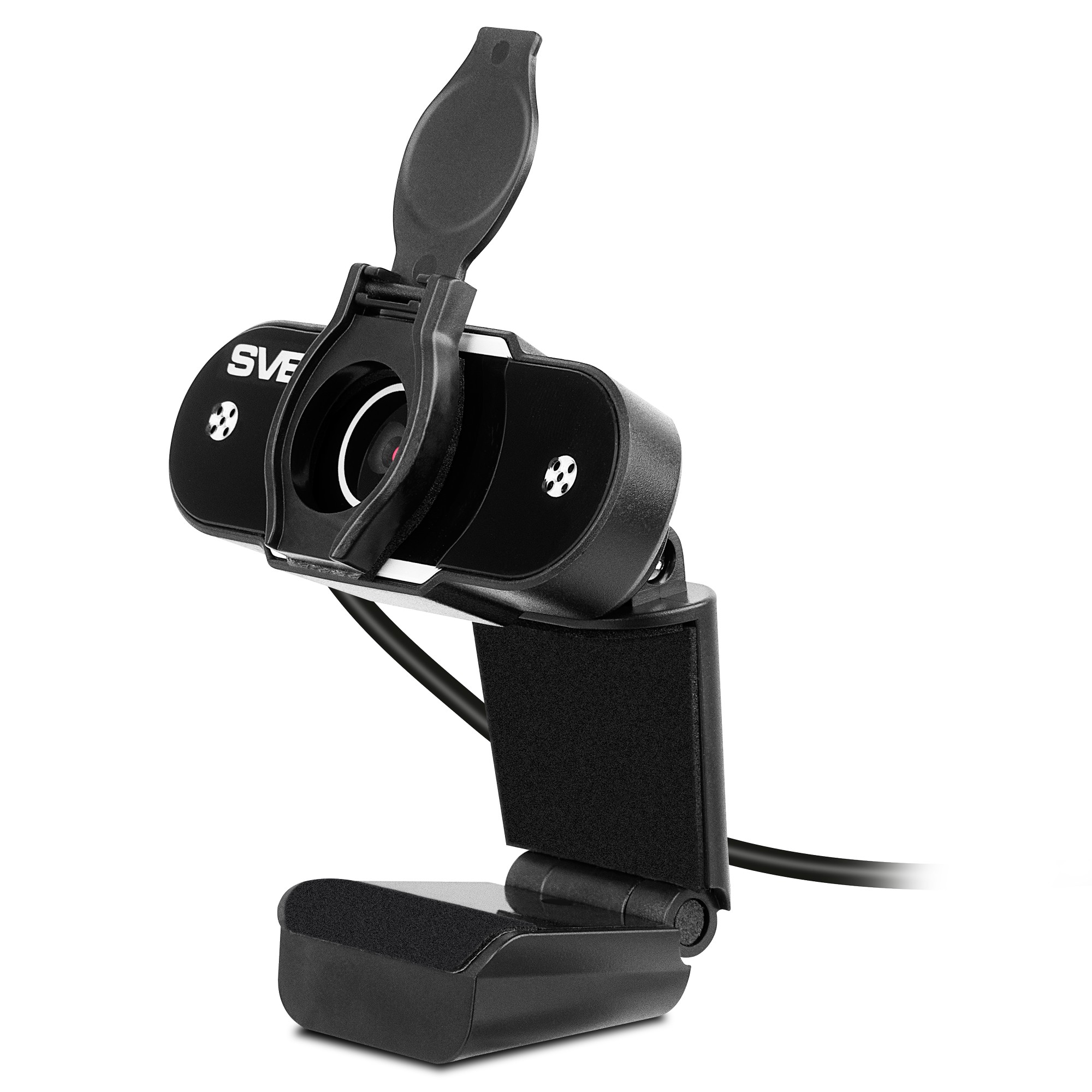 Camera SVEN IC-915 HD, Microphone, 720p/30fps HD pixel CMOS sensor, USB2.0, 3.5mm jack, Protective lens shield, Black photo 1 Camera SVEN IC-915 HD, Microphone, 720p/30fps HD pixel CMOS sensor, USB2.0, 3.5mm jack, Protective lens shield, Black photo 1